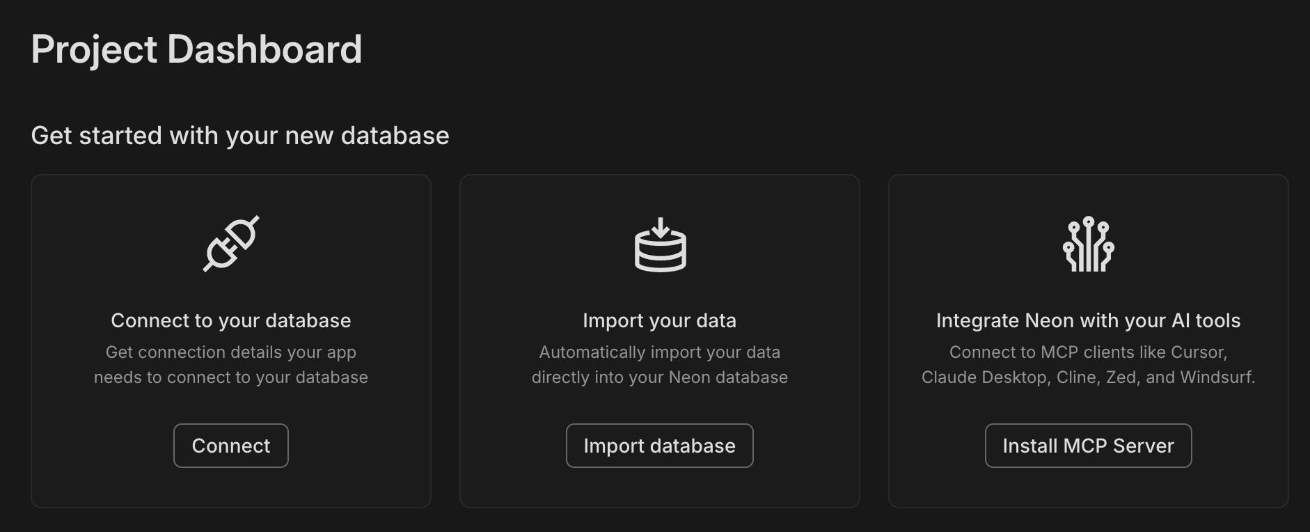 Import Data Assistant from Quick Start widget
